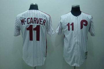 Tim McCarver Philadelphia Phillies white jersey