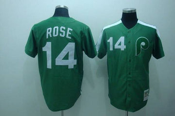 Rose Philadelphia Phillies green Throwback jersey