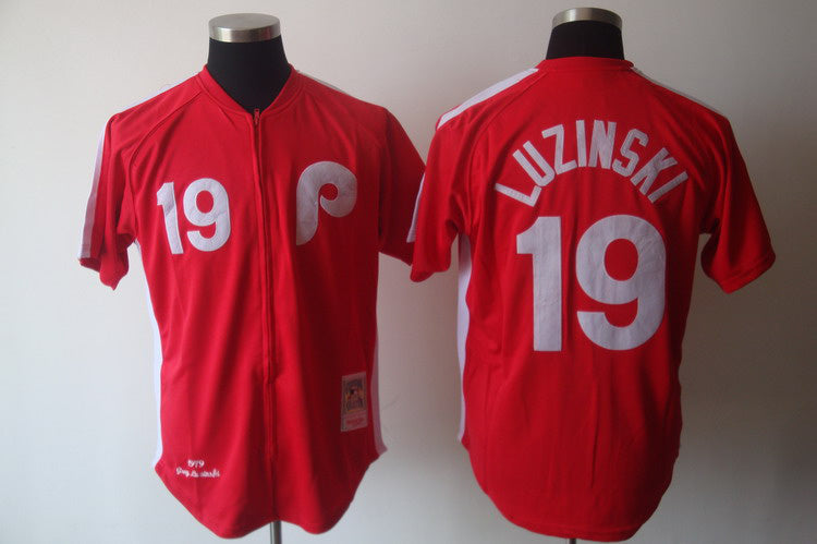 Greg Luzinski Philadelphia Phillies red jersey