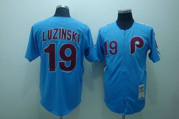 Greg Luzinski Philadelphia Phillies blue Throwback jersey