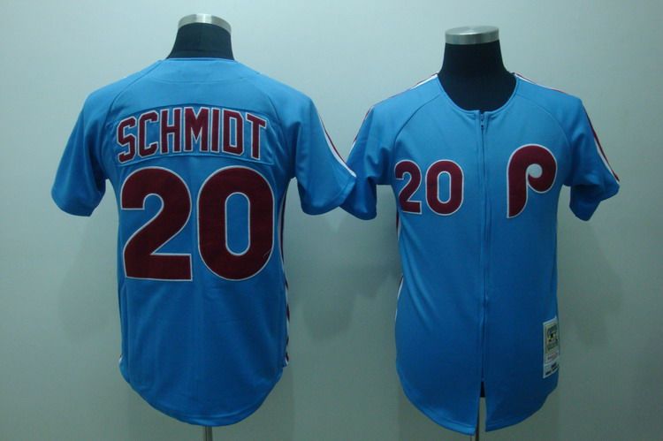 Mike Schmidt Philadelphia Phillies blue Throwback jersey
