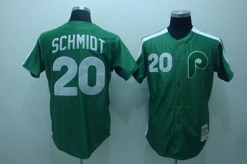 Mike Schmidt Philadelphia Phillies green Throwback jersey