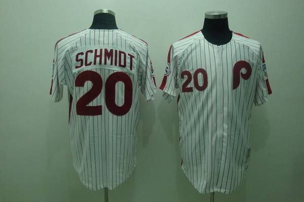 Mike Schmidt Philadelphia Phillies white Throwback jersey
