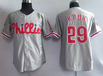 John Kruk Philadelphia Phillies grey Throwback jersey