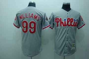 Mitch Williams Philadelphia Phillies grey Throwback jersey