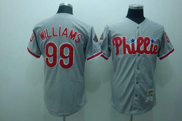 Mitch Williams Philadelphia Phillies grey Throwback jersey
