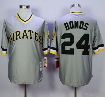 Barry Bonds Pittsburgh Pirates grey Throwback jersey