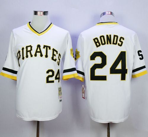 Barry Bonds Pittsburgh Pirates white Throwback jersey