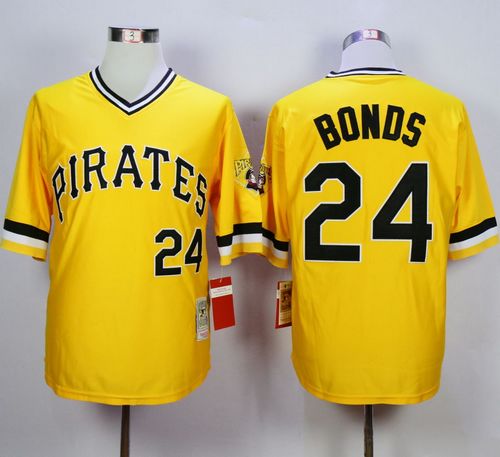 Barry Bonds Pittsburgh Pirates yellow Throwback jersey