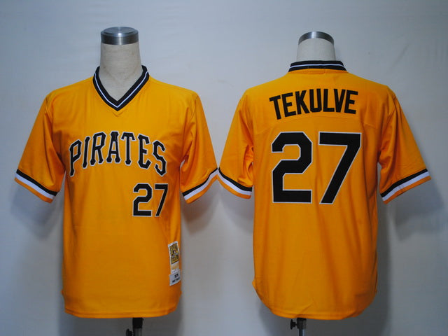 Kent Tekulve Pittsburgh Pirates yellow Throwback jersey