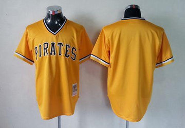Custom Pittsburgh Pirates yellow Throwback jersey
