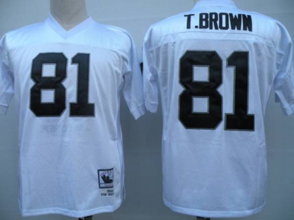 Tim Brown Las Vegas Raiders white Throwback jersey