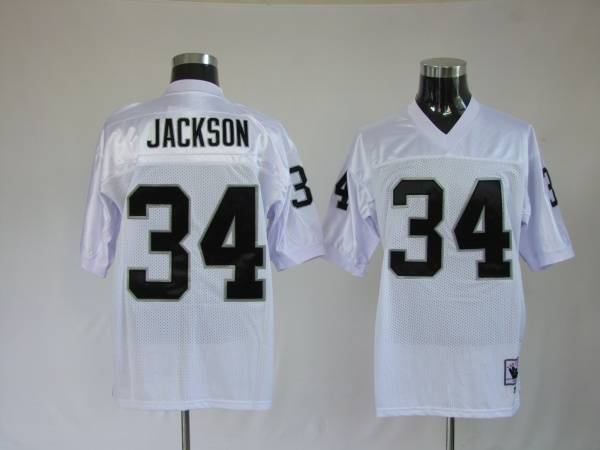 Bo Jackson Las Vegas Raiders white jersey