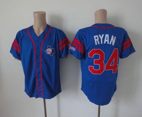 Nolan Ryan Texas Rangers blue Throwback jersey