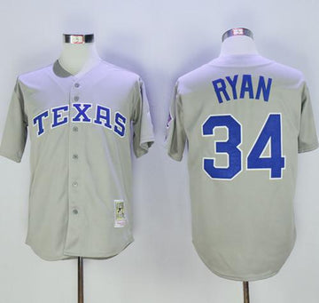 Nolan Ryan Texas Rangers grey Throwback jersey