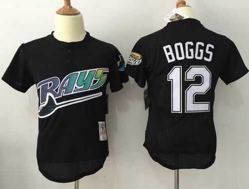 Wade Boggs Tampa Bay Rays black Throwback jersey