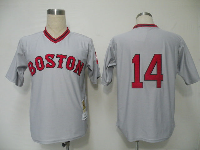 Jim Rice Boston Red Sox grey Throwback jersey