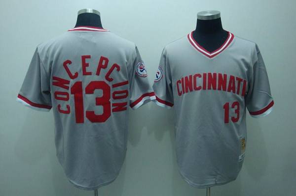 Dave Concepcion Cincinnati Reds grey Throwback jersey