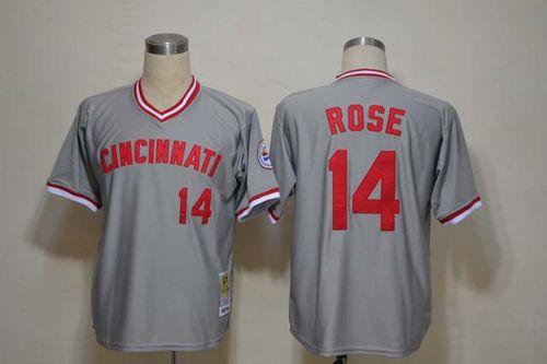 Pete Rose Cincinnati Reds grey Throwback jersey