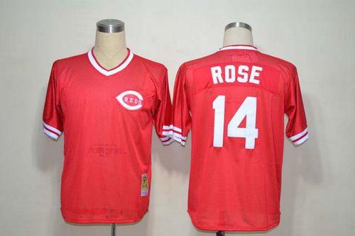 Pete Rose Cincinnati Reds red Throwback jersey