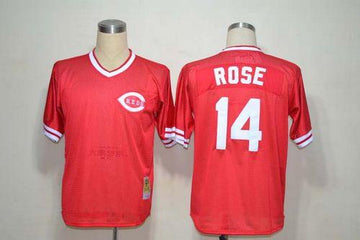 Pete Rose Cincinnati Reds red Throwback jersey