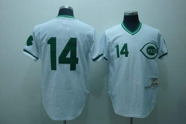 Pete Rose Cincinnati Reds white Throwback jersey