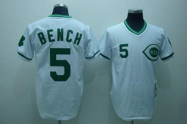Johnny Bench Cincinnati Reds white Throwback jersey