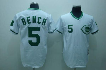 Johnny Bench Cincinnati Reds white Throwback jersey