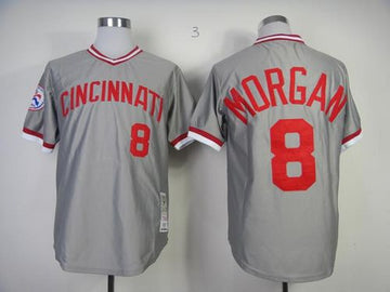 Joe Morgan Cincinnati Reds grey Throwback jersey
