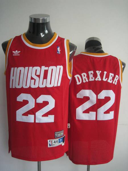 Clyde Drexler Houston Rockets red Throwback jersey