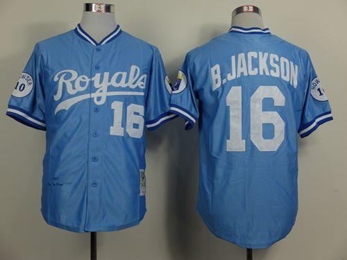 Bo Jackson Kansas City Royals blue Throwback jersey