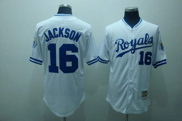 Bo Jackson Kansas City Royals white Throwback jersey