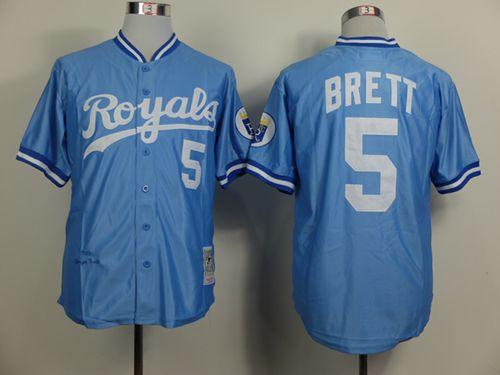 George Brett Kansas City Royals blue Throwback jersey