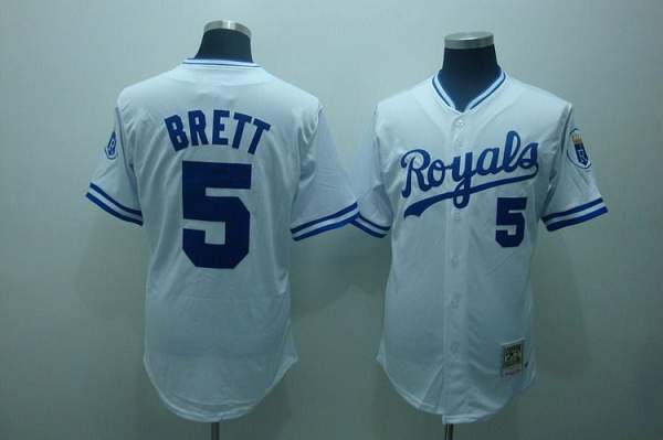 George Brett Kansas City Royals white Throwback jersey