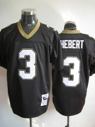 Bobby Hebert New Orleans Saints black Throwback jersey