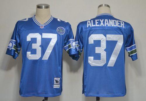 Shaun Alexander Seattle Seahawks blue Throwback jersey
