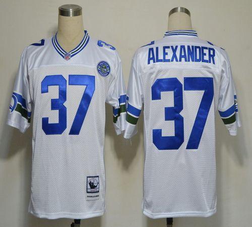 Shaun Alexander Seattle Seahawks white Throwback jersey