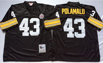Troy Polamalu Pittsburgh Steelers black Throwback jersey
