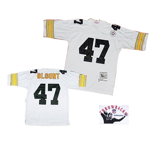 Mel Blount Pittsburgh Steelers white Throwback jersey
