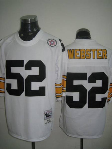 Mike Webster Pittsburgh Steelers white Throwback jersey