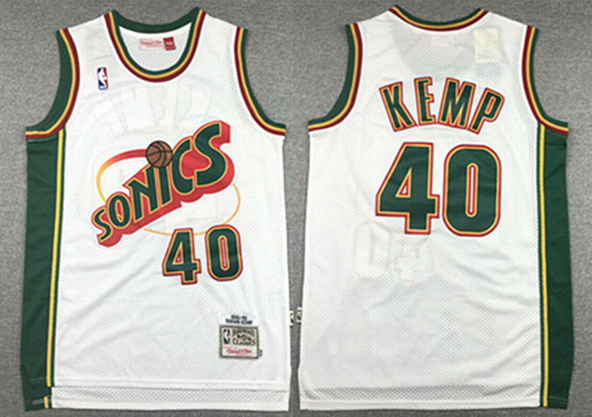Shawn Kemp Oklahoma City Thunder white jersey