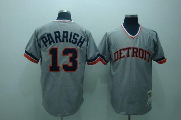 Lance Parrish Detroit Tigers grey Throwback jersey