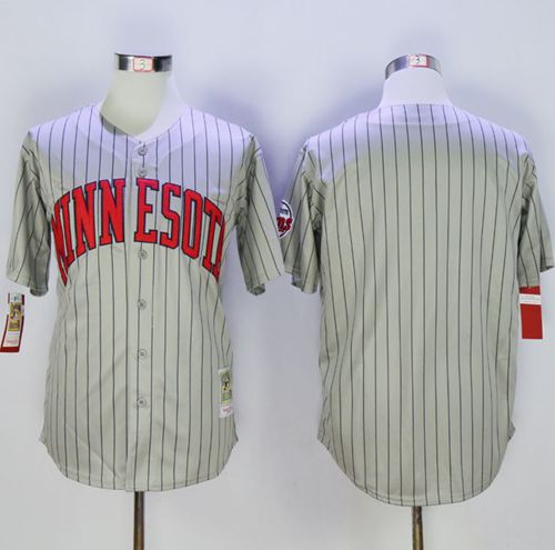 Custom Minnesota Twins grey Throwback jersey