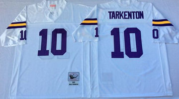 Fran Tarkenton Minnesota Vikings white Throwback jersey