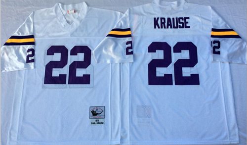 Paul Krause Minnesota Vikings white Throwback jersey