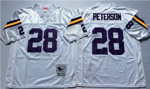 Adrian Peterson Minnesota Vikings white Throwback jersey