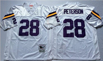 Adrian Peterson Minnesota Vikings white Throwback jersey