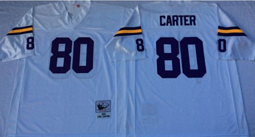 Cris Carter Minnesota Vikings white Throwback jersey