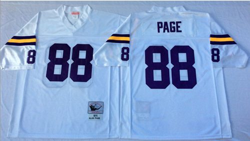 Custom Minnesota Vikings white Throwback jersey