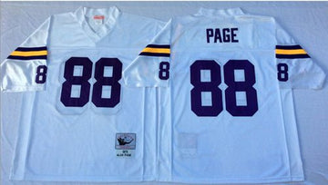Custom Minnesota Vikings white Throwback jersey